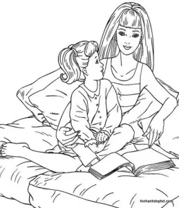 1Tranh tô màu gia đình