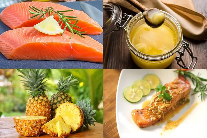 Cá hồi sốt dứa bơ tỏi cho bé (công thức chia sẻ bởi người dùng)