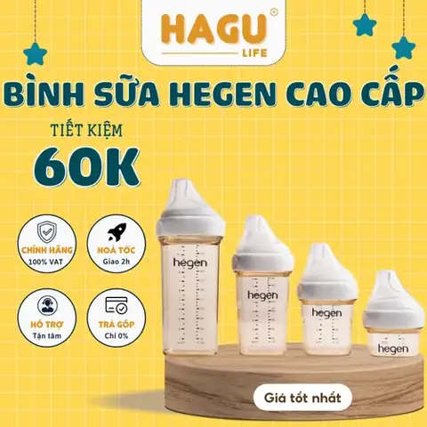 Bình Sữa Hegen Cao Cấp 60ml 150ml 240ml 330ml, Được Chọn Núm, Cam Kết Chính Hãng Bình Sữa Hegen Cao Cấp 60ml 150ml 240ml 330ml, Được Chọn Núm, Cam Kết Chính Hãng