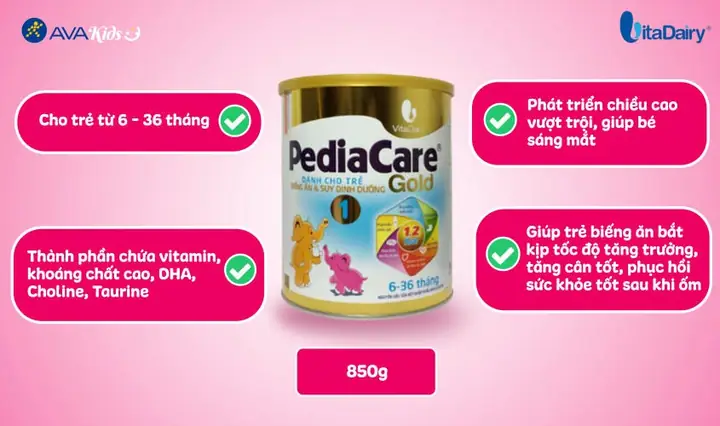 10. Sữa Pediacare Gold