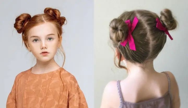 1.3. Buộc tóc hai bên búi xoắn