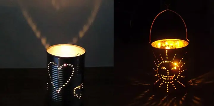 1.1. Làm lồng đèn từ vỏ hộp sữa bột