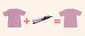 1Làm phẳng quần áo bằngmáy tạo kiểu tóc