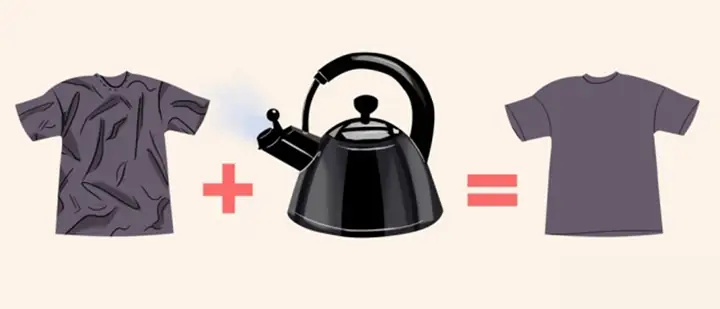 3Làm phẳng quần áo bằng ấm nước