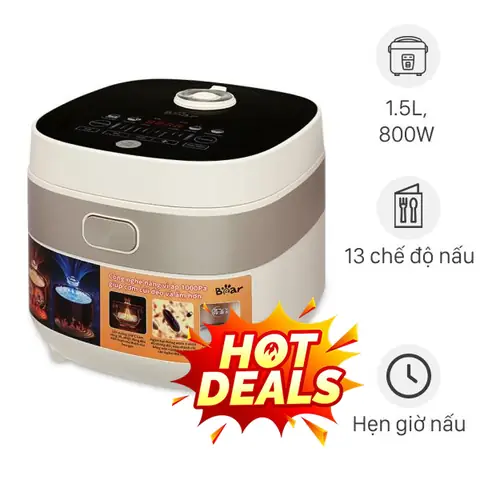 Nồi Cơm Điện Tử Bear 1.5 Lít Rc-4h40a Nồi Cơm Điện Tử Bear 1.5 Lít Rc-4h40a