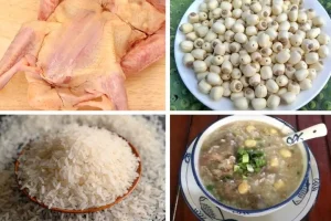 Cháo bồ câu hạt sen