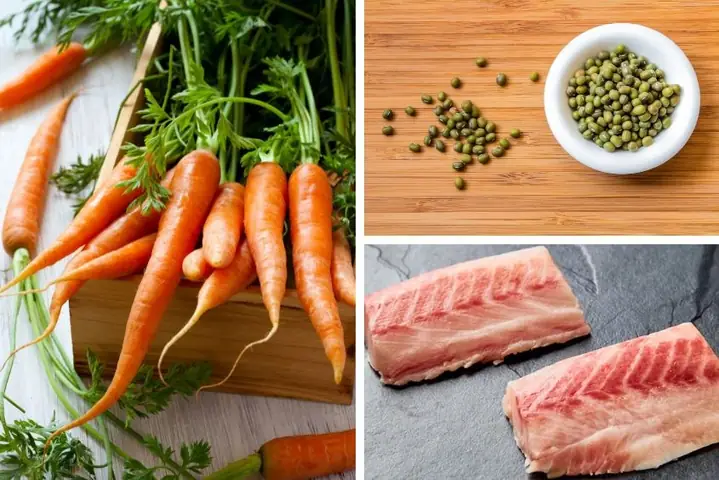 Cháo cá bớp cho bé từ đậu xanh và cà rốt