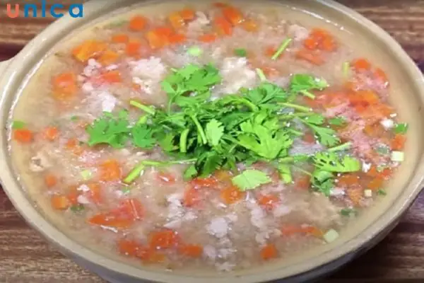 Cháo thịt bò cà chua