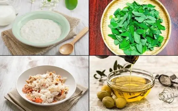 Cháo cua biển với rau ngót