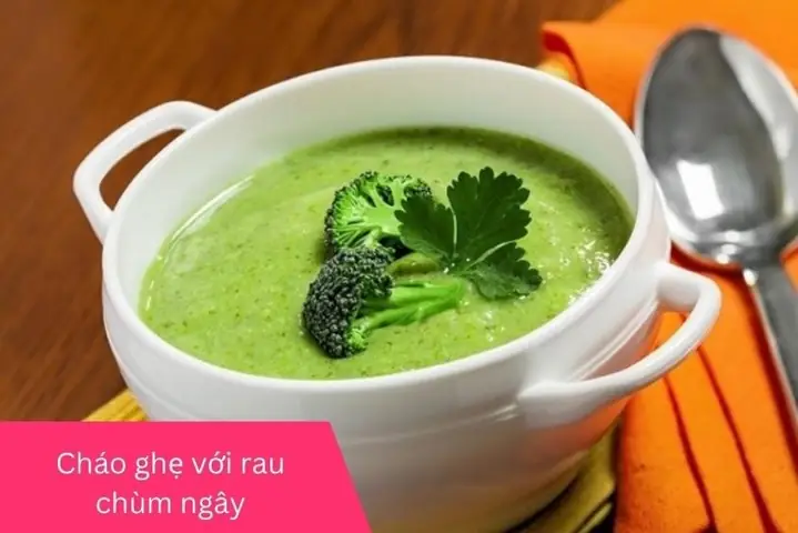 4.3 Cháo ghẹ với rau chùm ngây