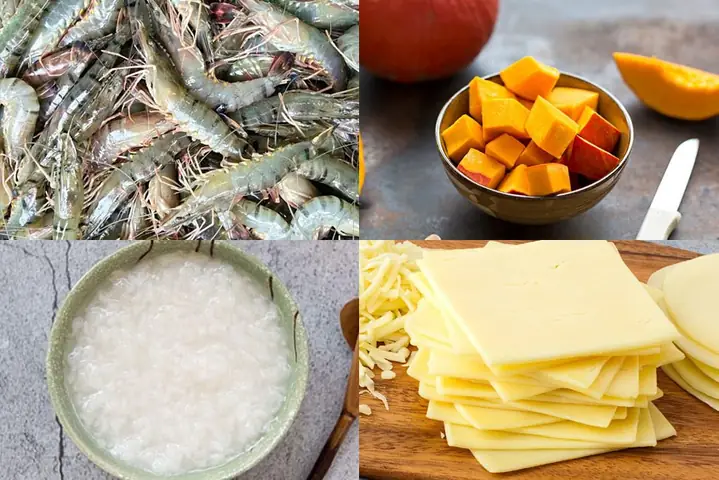 2cháo Tôm Bí Đỏ Phô Mai Bổ Sung Canxi (công Thức Chia Sẻ Bởi Người Dùng)