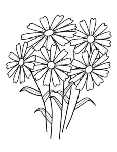 1Tranh tô màu bông hoa