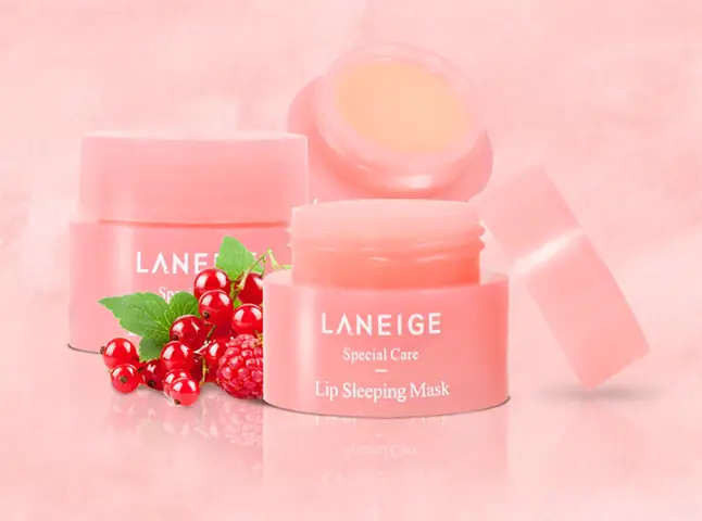 2.1 Mặt nạ ngủ môi Laneige mini màu hồng - Berry