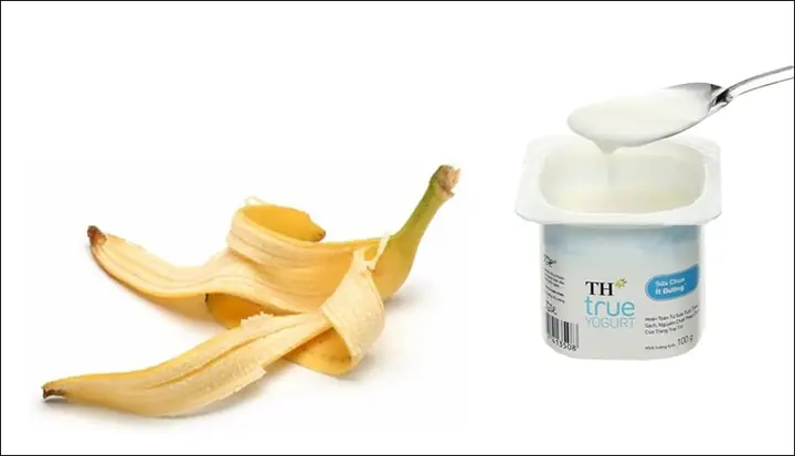 2.2 Mặt nạ vỏ chuối và sữa chua giúp trị nám
