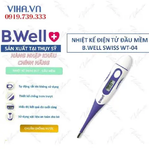 Nhiệt Kế Điện Tử Đầu Mềm B.well Wt-04 Standart Nhiệt Kế Điện Tử Đầu Mềm B.well Wt-04 Standart
