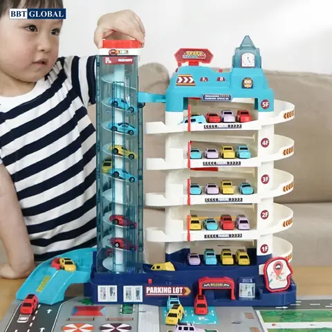 Đồ Chơi Mô Hình Garage Ô Tô Tự Động 5 Tầng 3302a - Món Quà Giúp Bé Tăng Cường Trí Tưởng Tượng