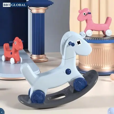 Ngựa Bập Bênh Kết Hợp Chòi Chân 4 Trong 1 Rk-511b - Món Quà Sinh Nhật Ý Nhĩa Cho Bé Trai 1 Tuổi