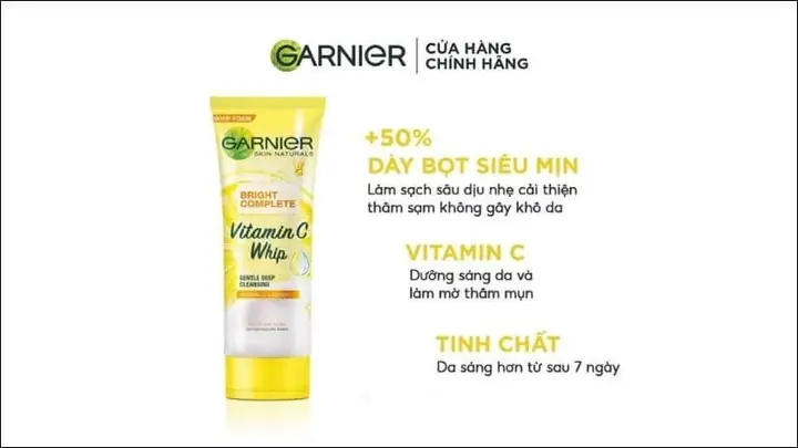 11sữa Rửa Mặt Garnier Light Complete Vitamin C Whip Foam 11sữa Rửa Mặt Garnier Light Complete Vitamin C Whip Foam