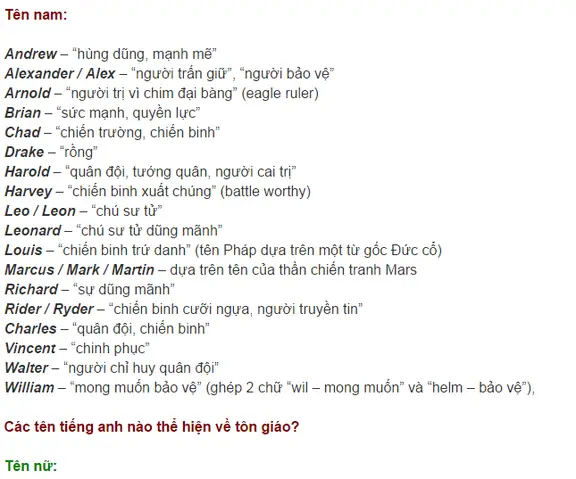 Tên Tiếng Anh Cho Nữ Bắt Đầu Bằng Chữ T Tại Monenglish