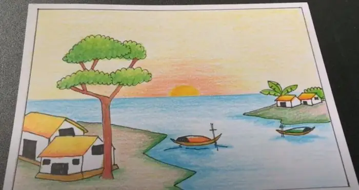 Tranh Vẽ Phong Cảnh Làng Quê Bằng Bút Chì Đơn Giản Nhưng Mang Vẻ Đẹp Tinh Tế, Đậm Chất Quê Hương. Tranh Vẽ Phong Cảnh Làng Quê Bằng Bút Chì Đơn Giản Nhưng Mang Vẻ Đẹp Tinh Tế, Đậm Chất Quê Hương.