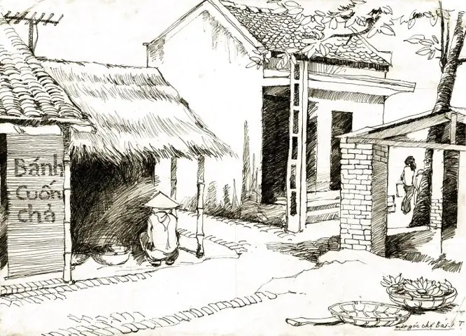 Tranh Vẽ Phong Cảnh Làng Quê Bằng Bút Chì Đơn Giản Nhưng Mang Vẻ Đẹp Tinh Tế, Đậm Chất Quê Hương. Tranh Vẽ Phong Cảnh Làng Quê Bằng Bút Chì Đơn Giản Nhưng Mang Vẻ Đẹp Tinh Tế, Đậm Chất Quê Hương.