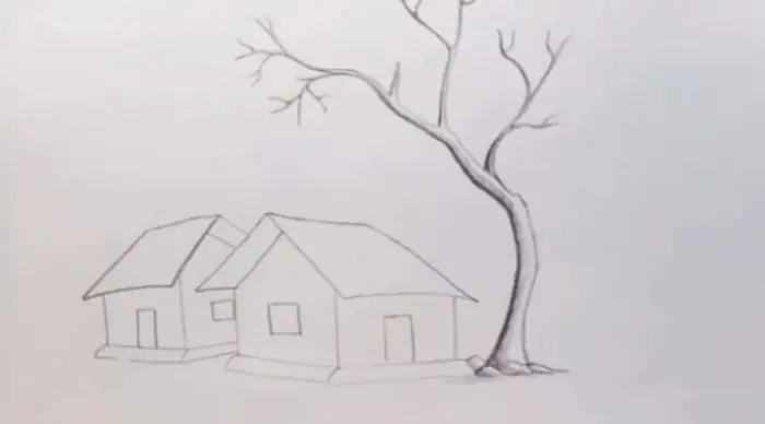 Tranh Vẽ Phong Cảnh Làng Quê Bằng Bút Chì Đơn Giản Nhưng Mang Vẻ Đẹp Tinh Tế, Đậm Chất Quê Hương. Tranh Vẽ Phong Cảnh Làng Quê Bằng Bút Chì Đơn Giản Nhưng Mang Vẻ Đẹp Tinh Tế, Đậm Chất Quê Hương.