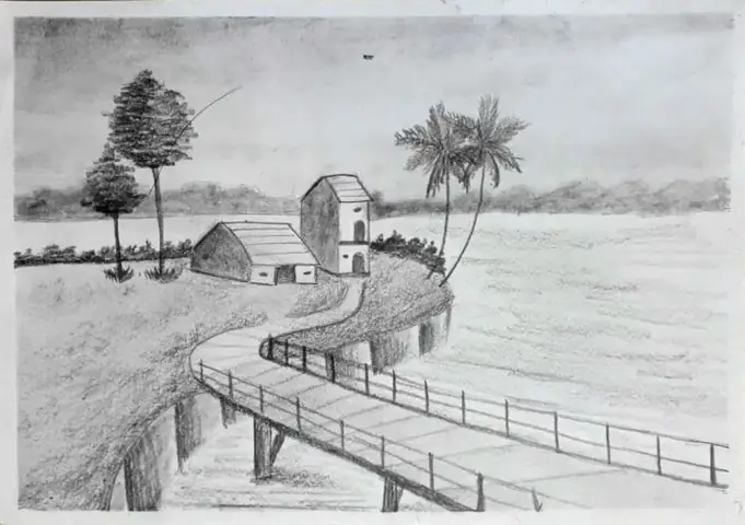 Tranh Vẽ Phong Cảnh Làng Quê Bằng Bút Chì Đơn Giản Nhưng Mang Vẻ Đẹp Tinh Tế, Đậm Chất Quê Hương. Tranh Vẽ Phong Cảnh Làng Quê Bằng Bút Chì Đơn Giản Nhưng Mang Vẻ Đẹp Tinh Tế, Đậm Chất Quê Hương.