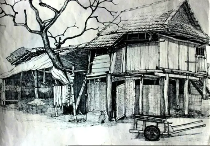 Tranh Vẽ Phong Cảnh Làng Quê Bằng Bút Chì Đơn Giản Nhưng Mang Vẻ Đẹp Tinh Tế, Đậm Chất Quê Hương. Tranh Vẽ Phong Cảnh Làng Quê Bằng Bút Chì Đơn Giản Nhưng Mang Vẻ Đẹp Tinh Tế, Đậm Chất Quê Hương.