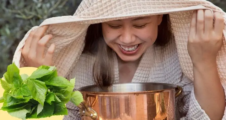 Xông Mặt Bằng Lá Tía Tô