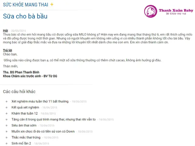 Bầu Uống Milo Được Không? Thành Phần Dinh Dưỡng Của Sữa Milo Bầu Uống Milo Được Không? Thành Phần Dinh Dưỡng Của Sữa Milo