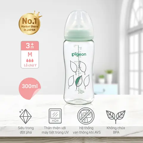 Bã¬nh Sá»¯a Pigeon T-ester Plus Â Chiáº¿c Lã¡ Dung Tã­ch 200ml/300ml
