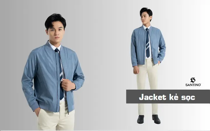 Áo Khoác Kẻ Sọc Áo Khoác Kẻ Sọc