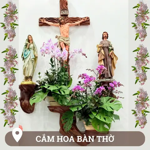 88+ Mẫu Cắm Hoa Bàn Thờ Công Giáo Và Hoa Ở Đài Đức Mẹ ...
