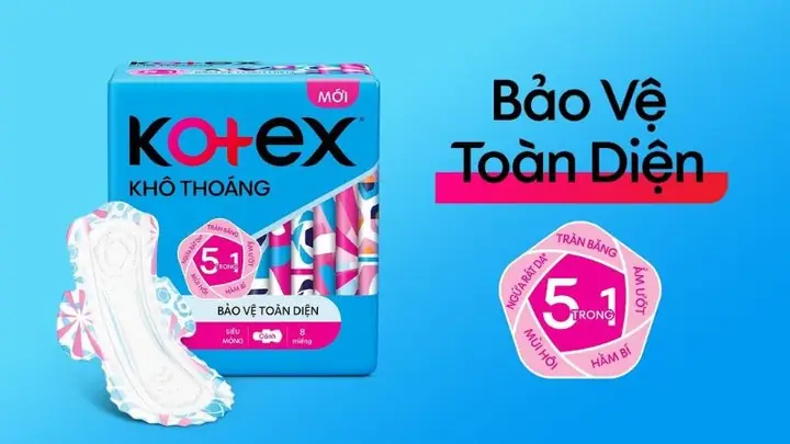 Băng Vệ Sinh Kotex Siêu Mỏng, Khô Thoáng