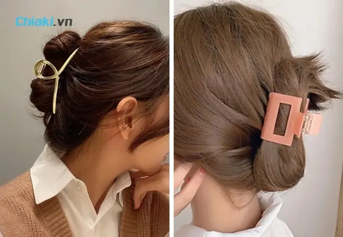 Cách Búi Tóc Bằng Kẹp Càng Cua Kiểu Búi Gập