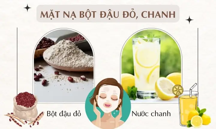 Cách Làm Bột Đậu Đỏ Và Nước Cốt Chanh Đắp Mặt