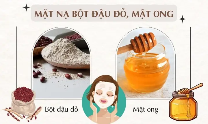Cách Làm Bột Đậu Đỏ Với Mật Ong Đắp Mặt Nạ