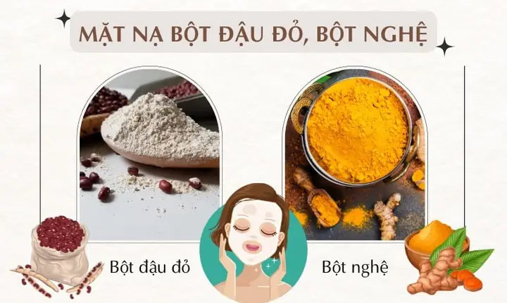 Cách Làm Bột Đậu Đỏ Và Tinh Bột Nghệ Đắp Mặt