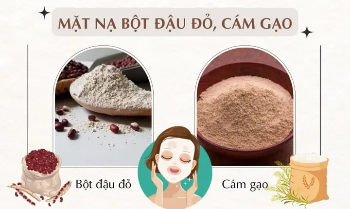 Cách Làm Bột Đậu Đỏ Và Cám Gạo Đắp Mặt Nạ