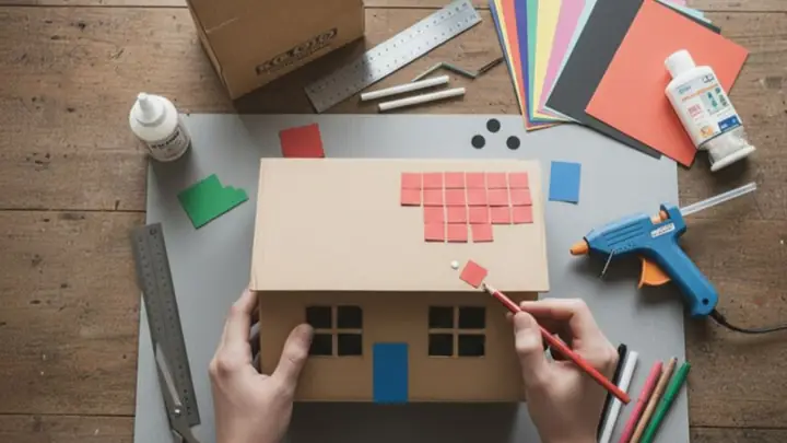 Bước 3: Lắp Ráp Phần Mái Nhà Và Các Chi Tiết Phụ (cửa, Hàng Rào)