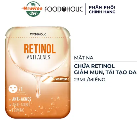 Mặt Nạ Foodaholic Retinol Giảm Mụn & Tái Tạo Da 23ml Mặt Nạ Foodaholic Retinol Giảm Mụn & Tái Tạo Da 23ml