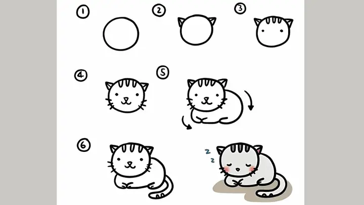 Cách Vẽ Con Mèo Chibi