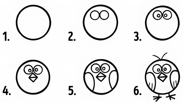 Cách Vẽ Con Gà Dễ Thương