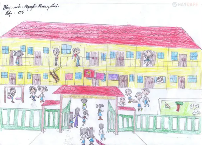 Hình Ảnh Cho Cách Vẽ Ngôi Trường Tiểu Học: