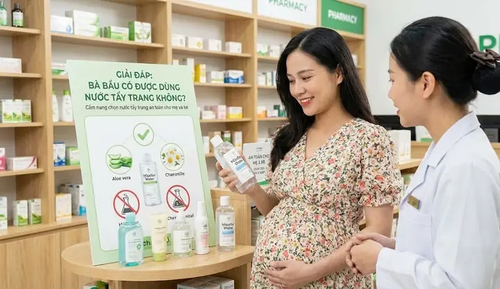Giải Đáp: Bà Bầu Có Được Dùng Nước Tẩy Trang Không ? Cẩm Nang Chọn Nước Tẩy Trang An Toàn Cho Mẹ Và Bé