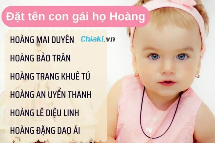 Tên Con Gái Họ Hoàng Thể Hiện Tính Cách Mềm Mại, Nữ Tính