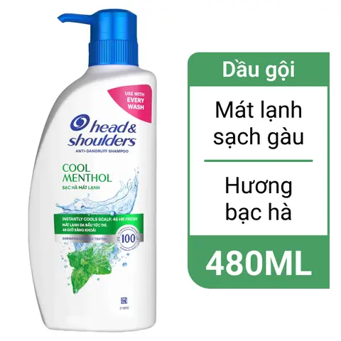 Dầu Gội Head & Shoulders Bạc Hà 480ml Tại Bách Hóa Xanh