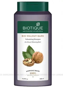 Dầu Gội Tăng Độ Phồng Biotique Bio Walnut Bark Dành Cho Tóc Mỏng Và Thưa