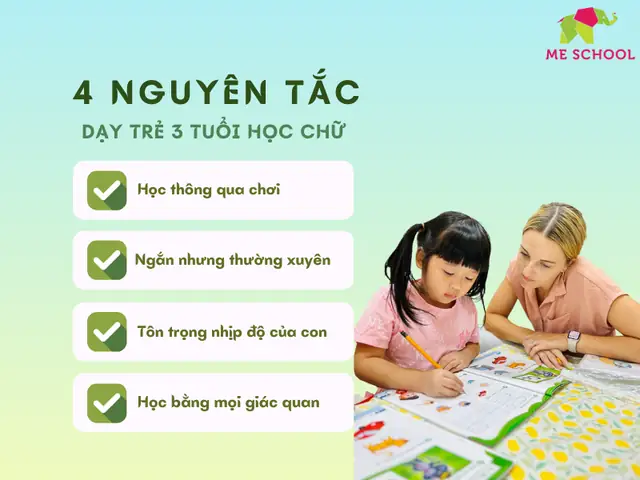 Nguyên Tắc Cốt Lõi Khi Dạy Trẻ 3 Tuổi Học Chữ