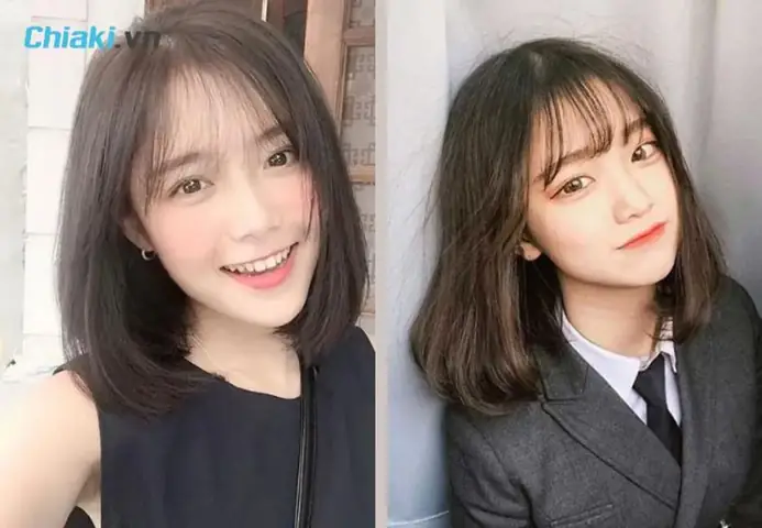 Tóc Duỗi Cúp Ngang Vai Mái Thưa Tóc Duỗi Cúp Ngang Vai Mái Thưa